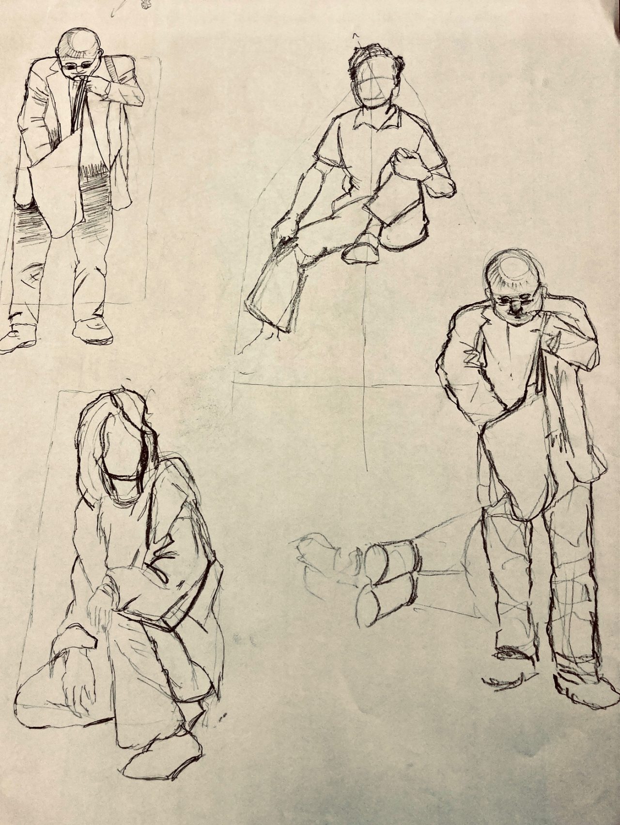 Croquis réalisé pendant un cours en direct